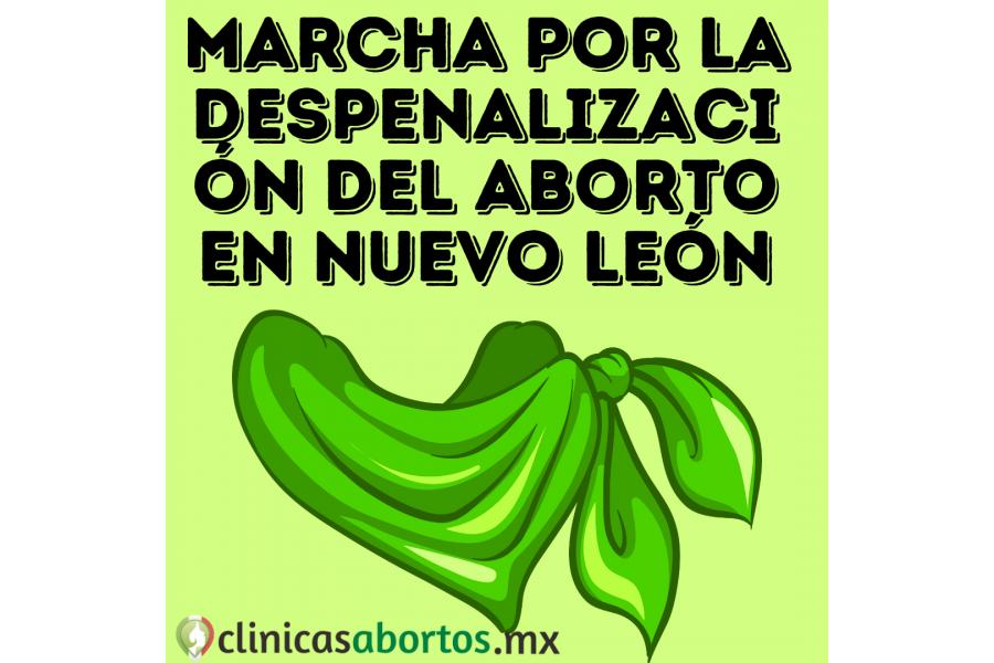 Marcha por la despenalización del aborto en Nuevo León